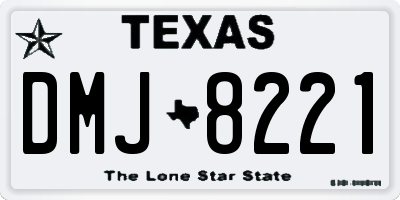 TX license plate DMJ8221