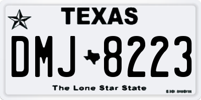TX license plate DMJ8223