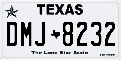 TX license plate DMJ8232
