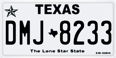 TX license plate DMJ8233