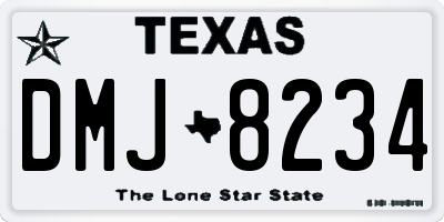 TX license plate DMJ8234