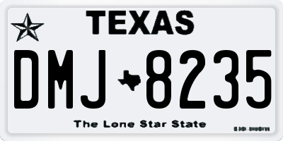TX license plate DMJ8235