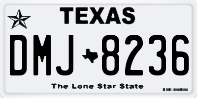 TX license plate DMJ8236