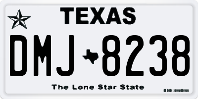 TX license plate DMJ8238