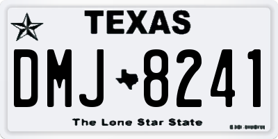 TX license plate DMJ8241