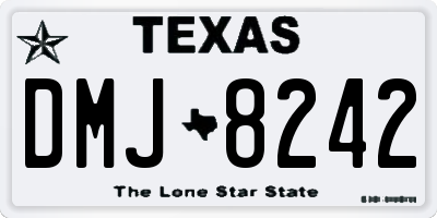 TX license plate DMJ8242