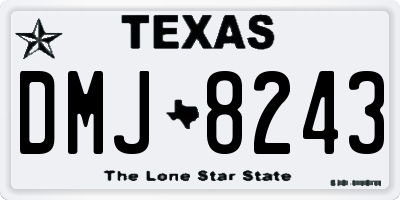 TX license plate DMJ8243