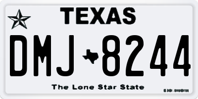 TX license plate DMJ8244