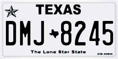 TX license plate DMJ8245