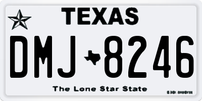 TX license plate DMJ8246