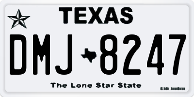 TX license plate DMJ8247