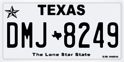 TX license plate DMJ8249