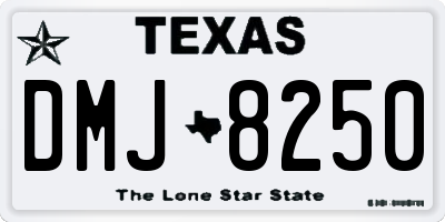 TX license plate DMJ8250