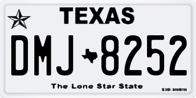 TX license plate DMJ8252