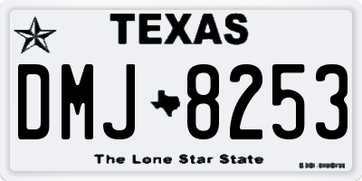 TX license plate DMJ8253