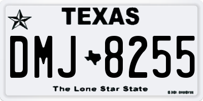 TX license plate DMJ8255