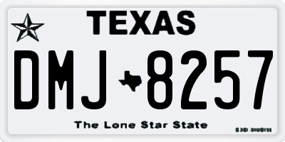 TX license plate DMJ8257