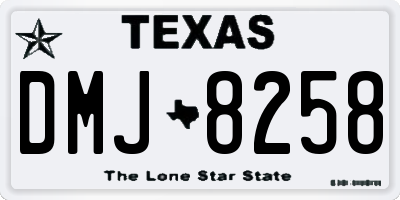 TX license plate DMJ8258