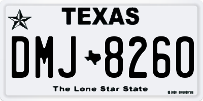 TX license plate DMJ8260