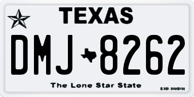 TX license plate DMJ8262