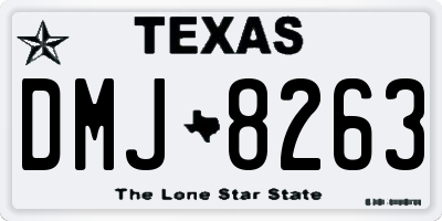 TX license plate DMJ8263