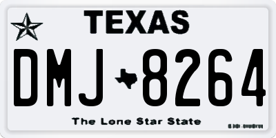 TX license plate DMJ8264