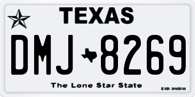 TX license plate DMJ8269