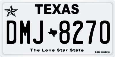 TX license plate DMJ8270