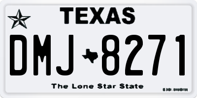 TX license plate DMJ8271