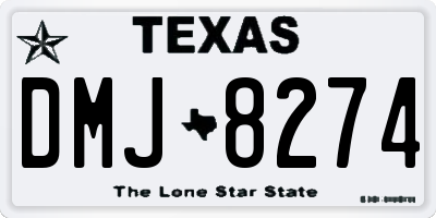 TX license plate DMJ8274