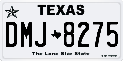 TX license plate DMJ8275