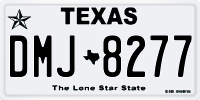 TX license plate DMJ8277