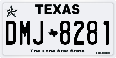 TX license plate DMJ8281