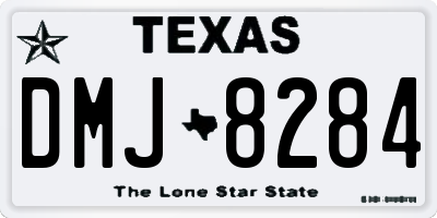 TX license plate DMJ8284