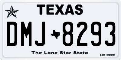 TX license plate DMJ8293