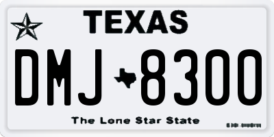TX license plate DMJ8300
