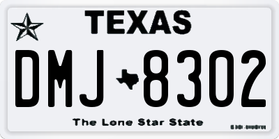 TX license plate DMJ8302