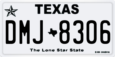 TX license plate DMJ8306