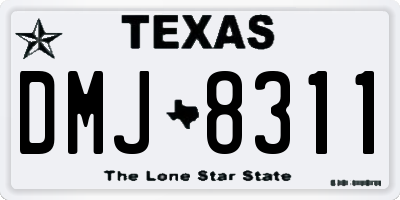 TX license plate DMJ8311