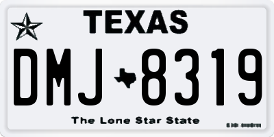 TX license plate DMJ8319