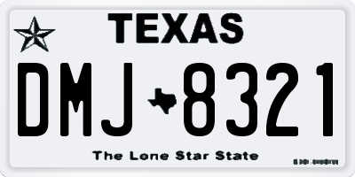 TX license plate DMJ8321