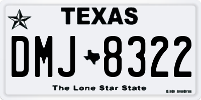 TX license plate DMJ8322
