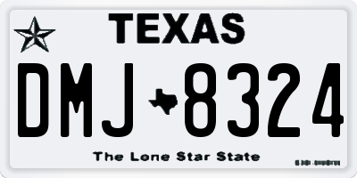 TX license plate DMJ8324