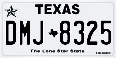 TX license plate DMJ8325