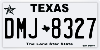TX license plate DMJ8327
