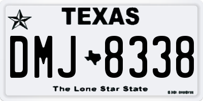 TX license plate DMJ8338