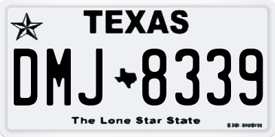 TX license plate DMJ8339