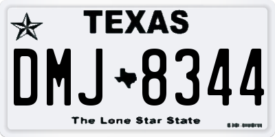 TX license plate DMJ8344