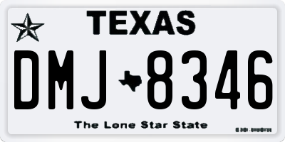 TX license plate DMJ8346