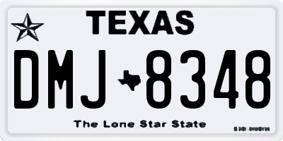 TX license plate DMJ8348